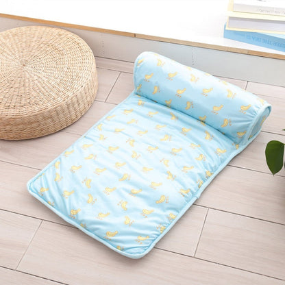 Pet Cooling Mat with Pillow | Fruit and Bear Prints, Dogs and Cats