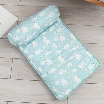 Pet Cooling Mat with Pillow | Fruit and Bear Prints, Dogs and Cats