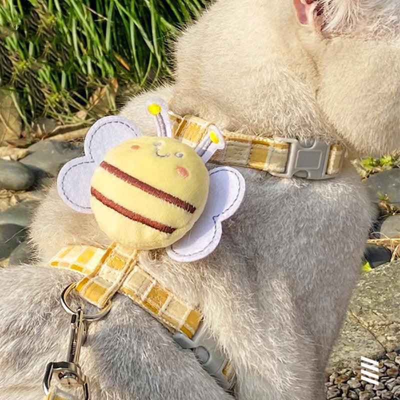 Bee Cat Harness and Leash Set | Adjustable H-Style, S or M, 6 Styles