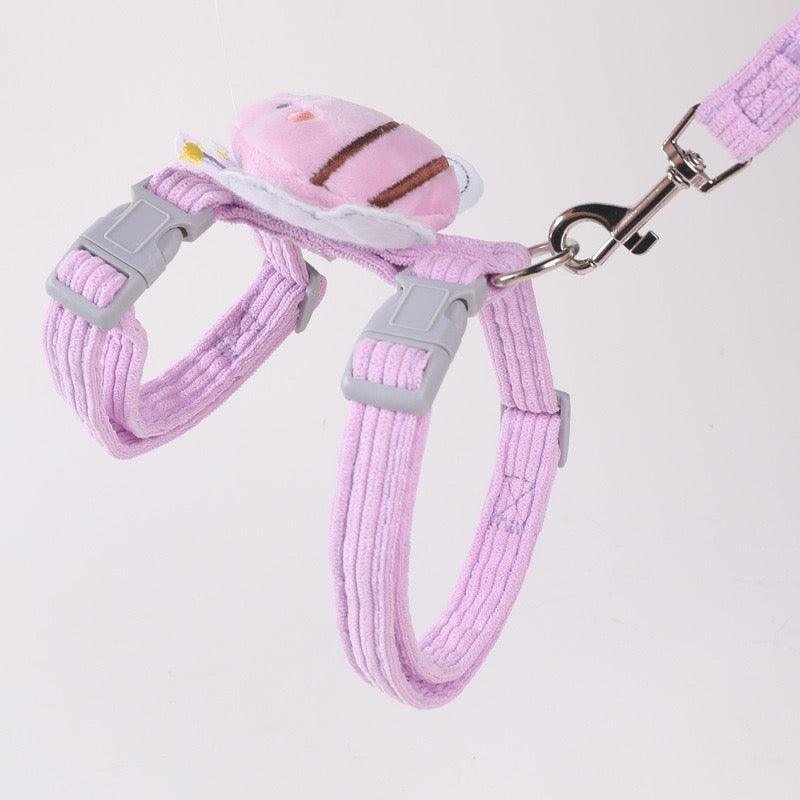 Bee Cat Harness and Leash Set | Adjustable H-Style, S or M, 6 Styles