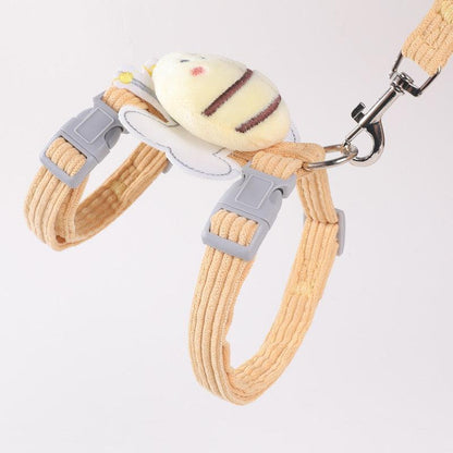 Bee Cat Harness and Leash Set | Adjustable H-Style, S or M, 6 Styles
