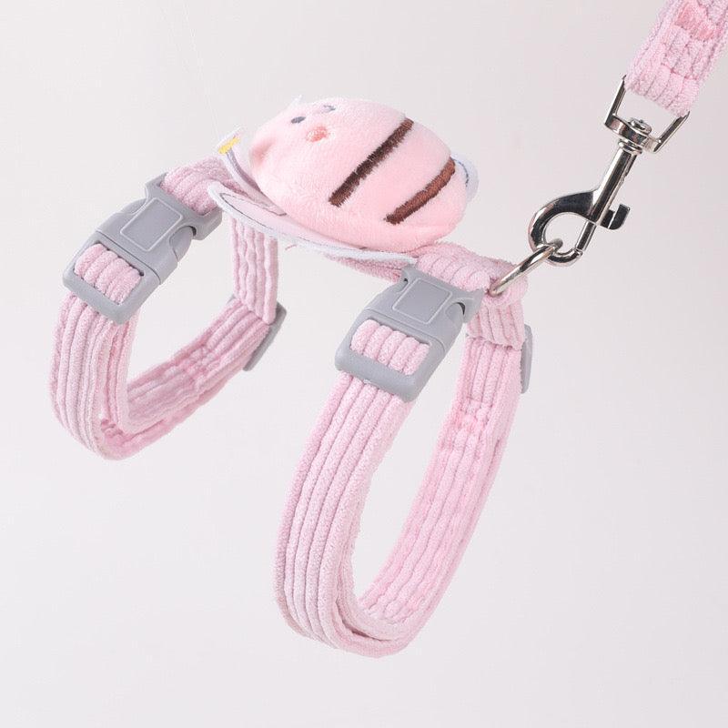 Bee Cat Harness and Leash Set | Adjustable H-Style, S or M, 6 Styles