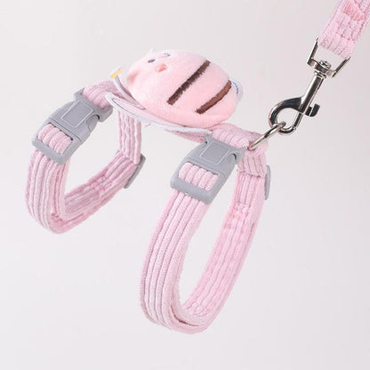 Bee Cat Harness and Leash Set | Adjustable H-Style, S or M, 6 Styles