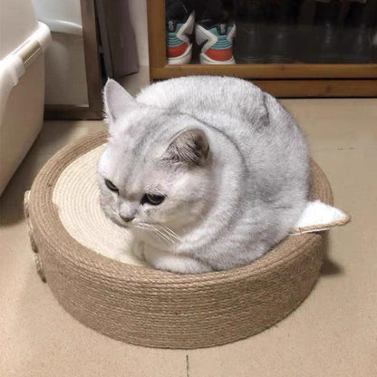 Round Cat Scratcher Bed, Sisal | Bowl Shape, 6 Animal and Fruit Designs