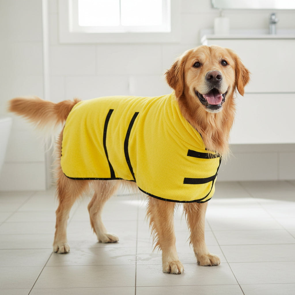 Dog Drying Coat | Towel Robe with Adjustable Straps, XS to XL