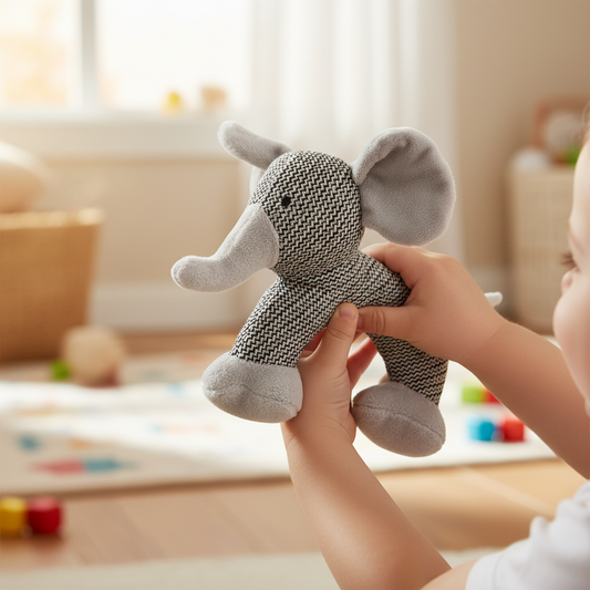 Plush Animal Dog Toy | Textured Fabric, 4 Animals