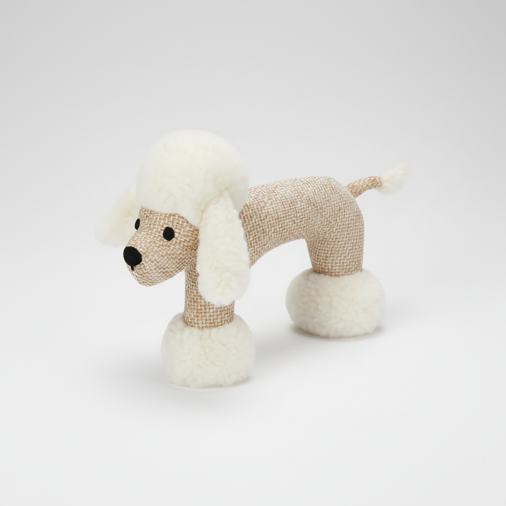 Plush Animal Dog Toy | Textured Fabric, 4 Animals