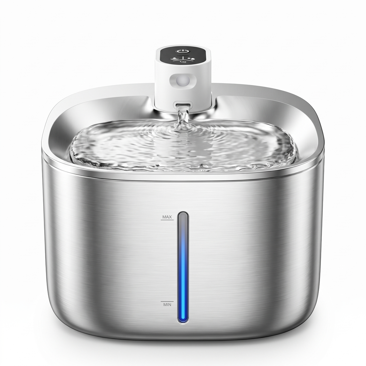 Large Cat Water Fountain | 135 oz Stainless Steel, Cordless
