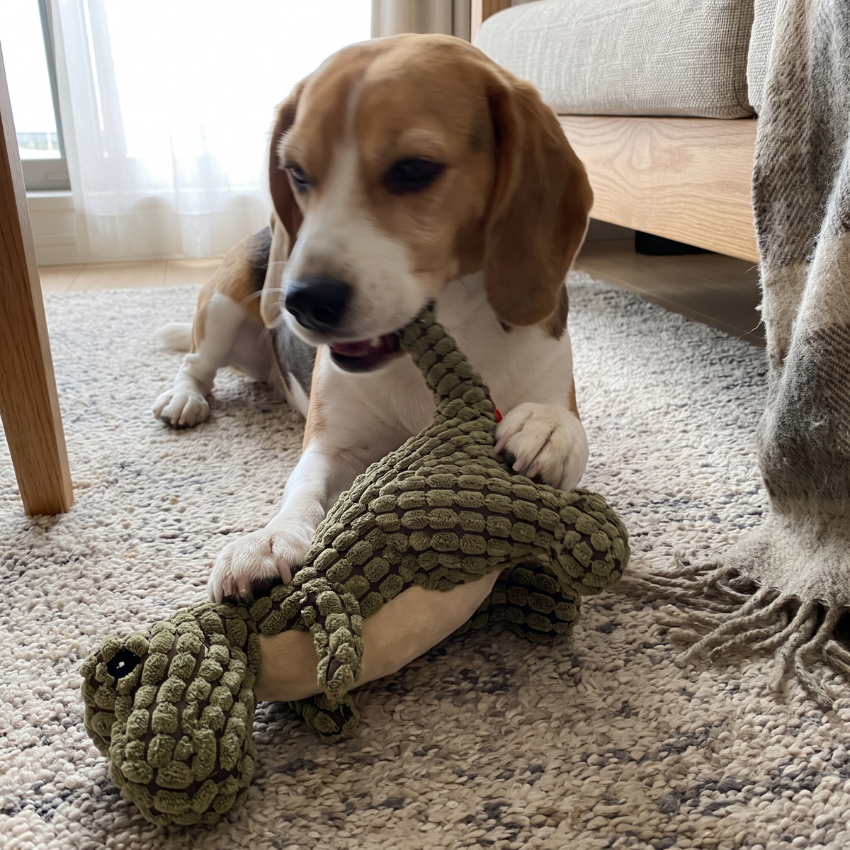 Dinosaur Plush Dog Toy | Built-In Squeaker | 5 Styles