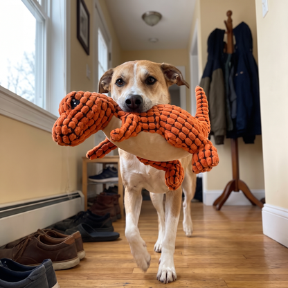 Dinosaur Plush Dog Toy | Built-In Squeaker | 5 Styles