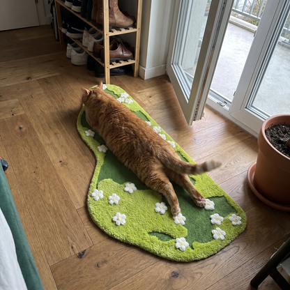 Cat Scratching Mat, Flower Garden Design | Tufted, 3 Designs