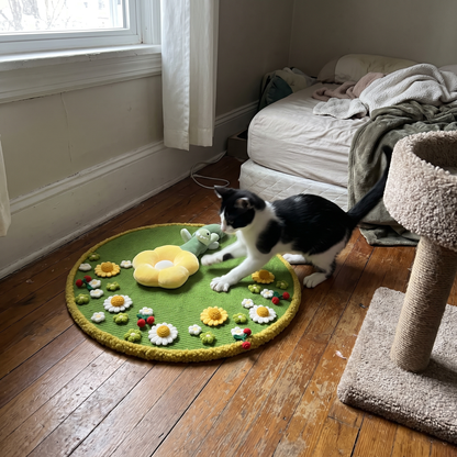 Cat Scratching Mat, Flower Garden Design | Tufted, 3 Designs
