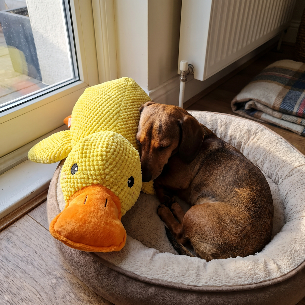 Plush Duck Dog Toy | Quacking Sound | 17.7 x 14.9 in