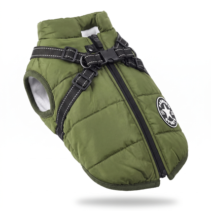 Dog Winter Jacket with Built-In Harness | Fleece Lined, S to 5XL