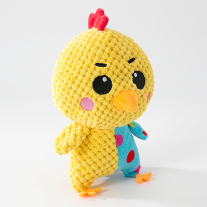 Squeaky Plush Dog Toy for Small and Medium Dogs | 7 Patchwork Animals
