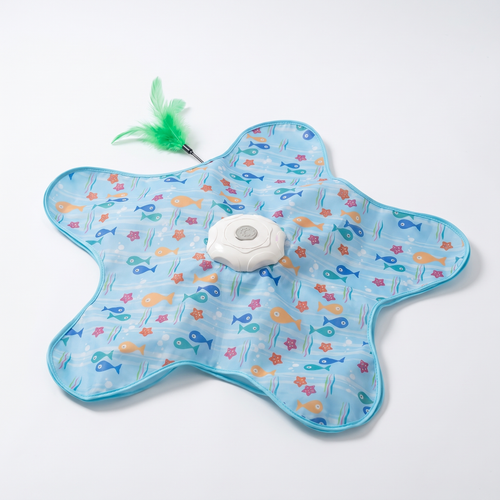 Automatic Cat Toy with Moving Feather | Hide-and-Seek Mat, 25.6 in