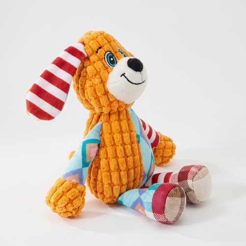 Squeaky Plush Dog Toy for Small and Medium Dogs | 7 Patchwork Animals