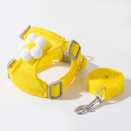 Cat Vest Harness and Leash Set | Flower, Star or Cloud, S to XL