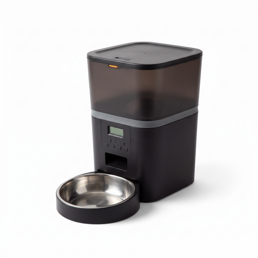 Automatic Cat Feeder with Timer | Up to 6 Meals a Day, Steel Bowl