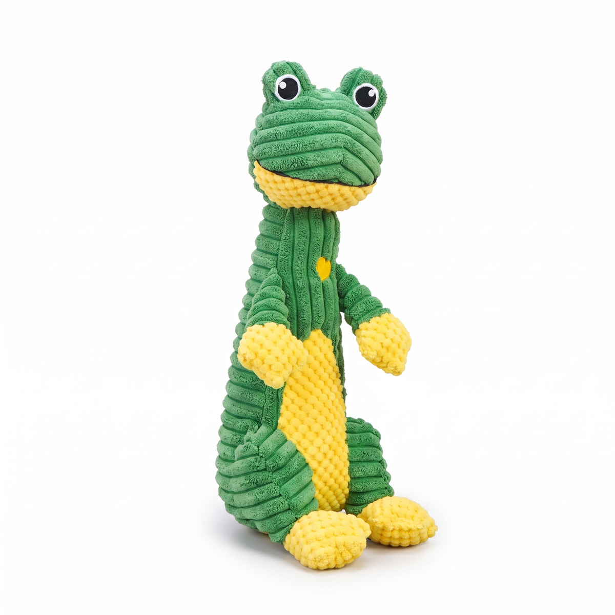 Squeaky Plush Dog Toy with Rope Legs | Crinkle Ears, Treat Pocket