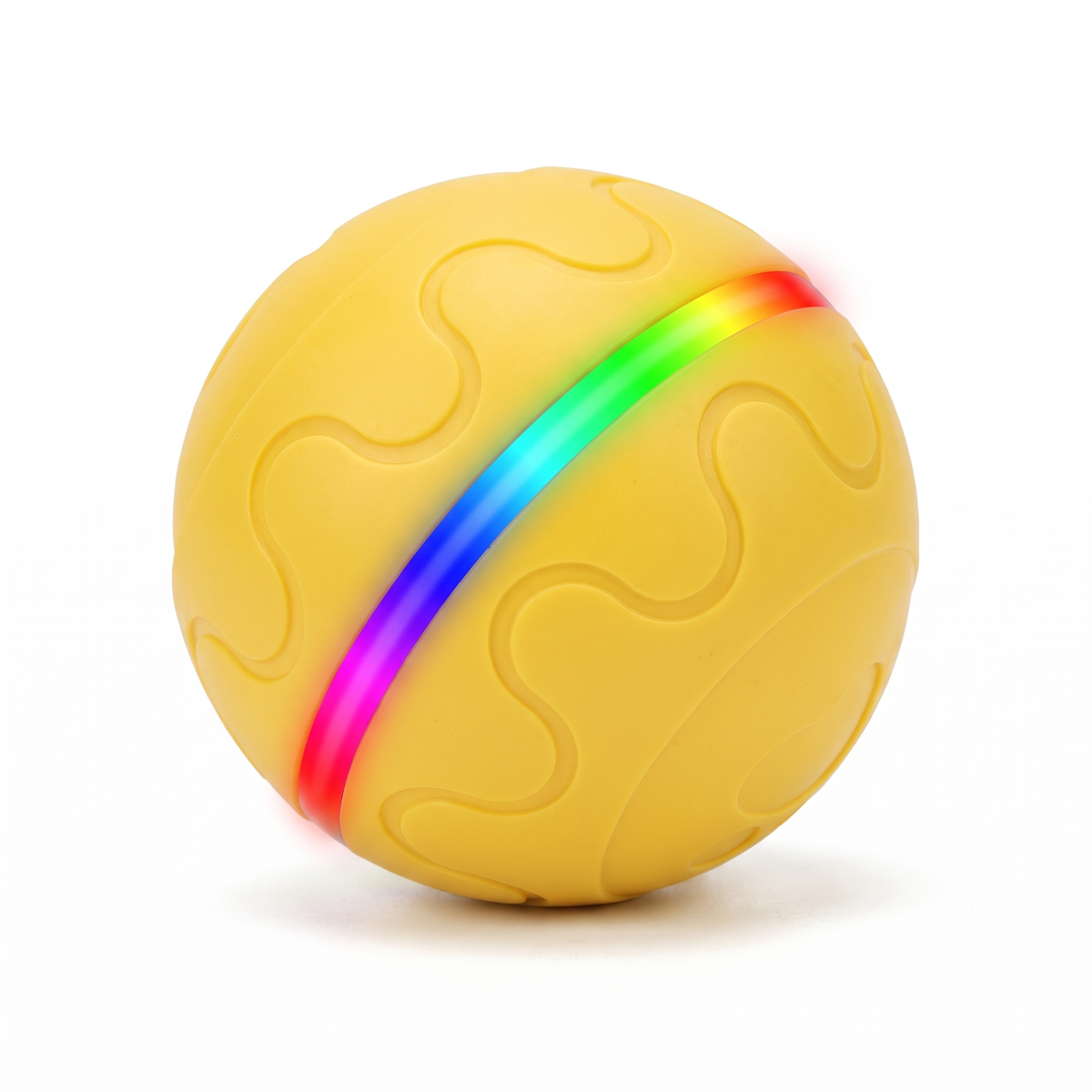 Self-Rolling Dog Ball with LED Lights | Interactive Toy, 3.1 in