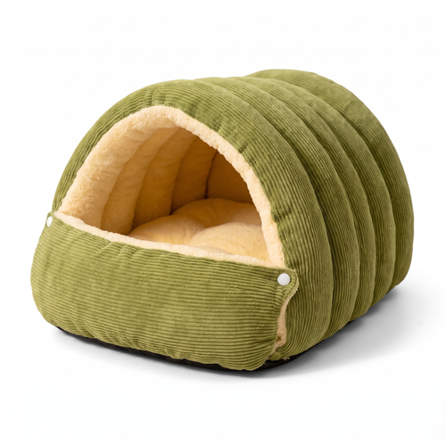 Cat Cave Bed, Tunnel Shape | Opens Flat, Removable Lining, S to L