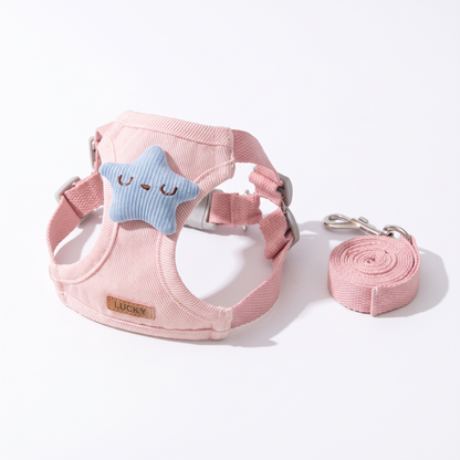 Cat Vest Harness and Leash Set | Flower, Star or Cloud, S to XL