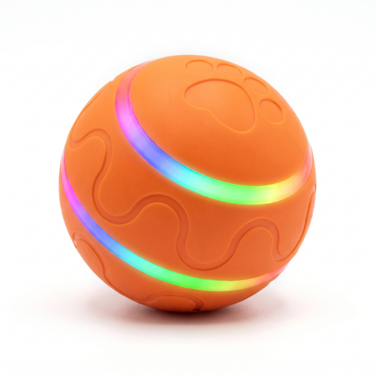 Self-Rolling Dog Ball with LED Lights | Interactive Toy, 3.1 in