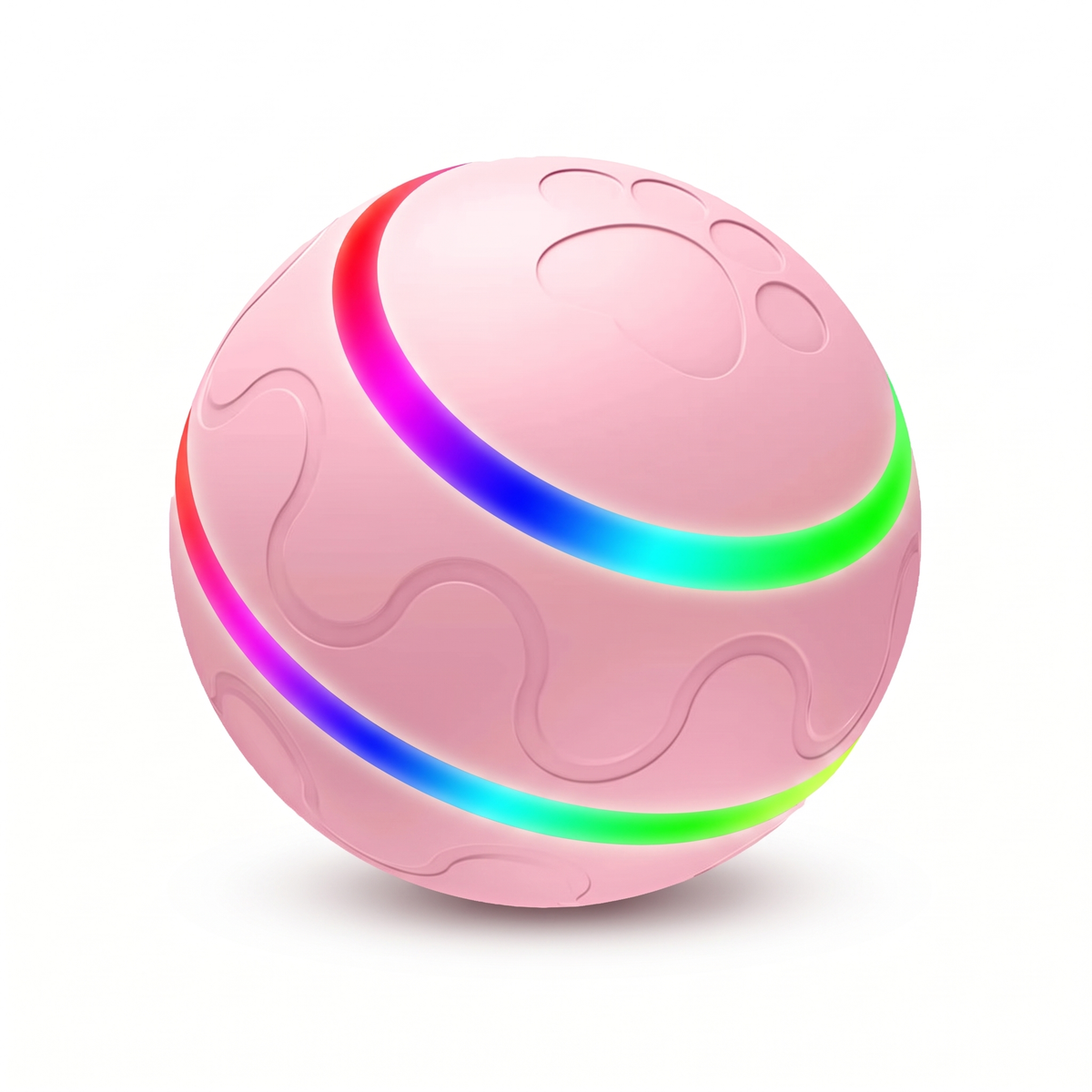 Self-Rolling Dog Ball with LED Lights | Interactive Toy, 3.1 in