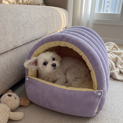 Cat Cave Bed, Tunnel Shape | Opens Flat, Removable Lining, S to L