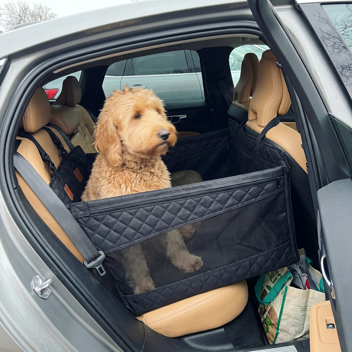 Dog Car Seat Extender, Single Seat | Hard Bottom, Holds 110 lb