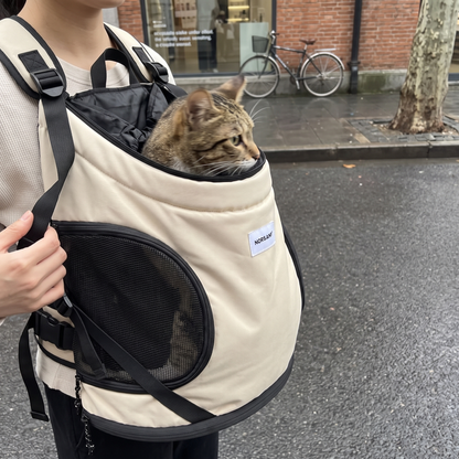 Cat Front Carrier Backpack | Mesh Window, Crossed Straps, Up to 13 lb