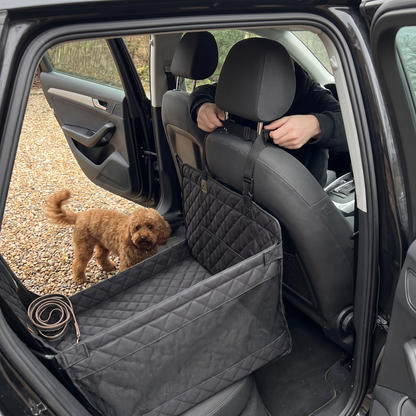 Dog Car Seat Extender, Single Seat | Hard Bottom, Holds 110 lb