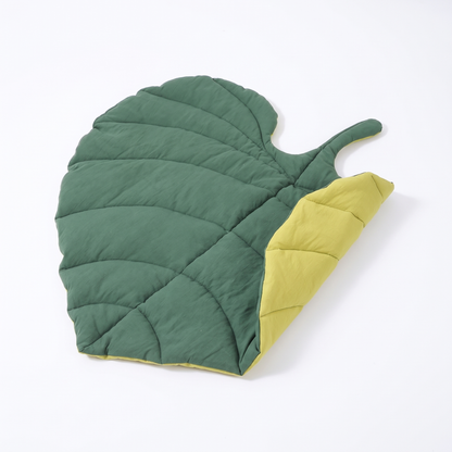 Leaf Cat Bed Mat, Reversible | Quilted and Washable | 3 Shapes