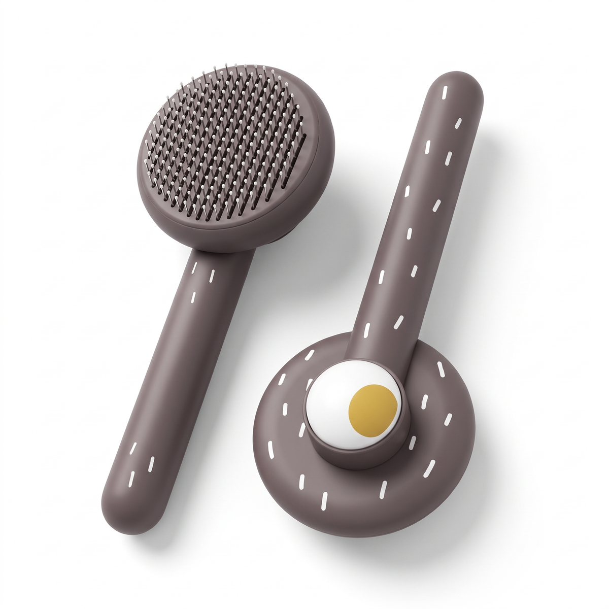 Self-Cleaning Cat Brush | One-Press Hair Release | Steel Bristles