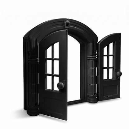 Cat Door for Doors and Walls | Arched Double Door Design | Lockable
