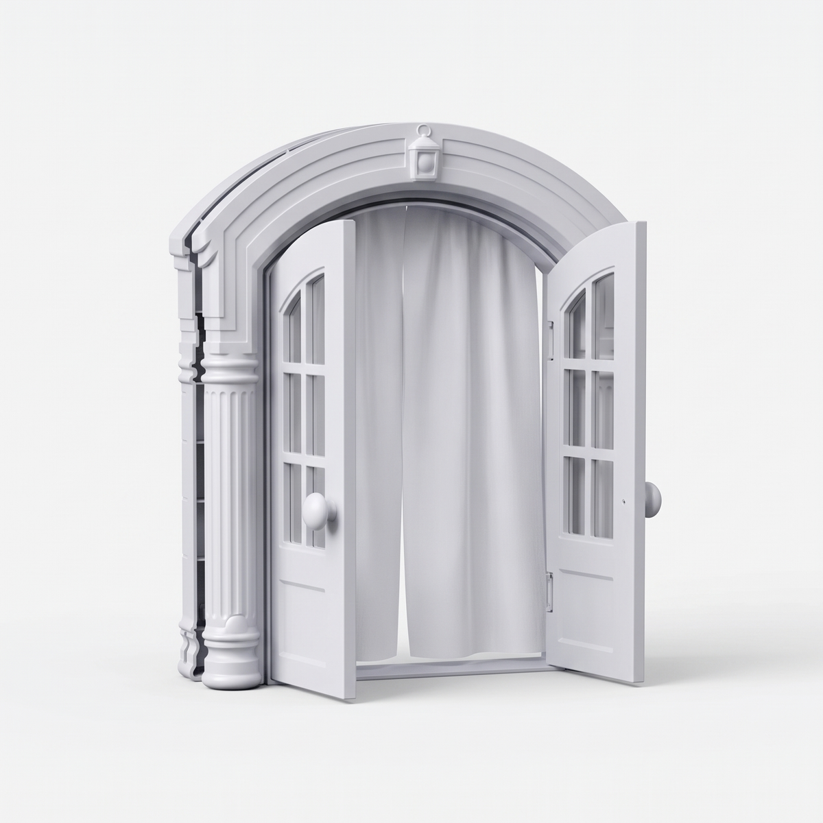 Cat Door for Doors and Walls | Arched Double Door Design | Lockable