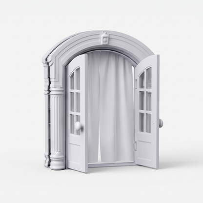 Cat Door for Doors and Walls | Arched Double Door Design | Lockable