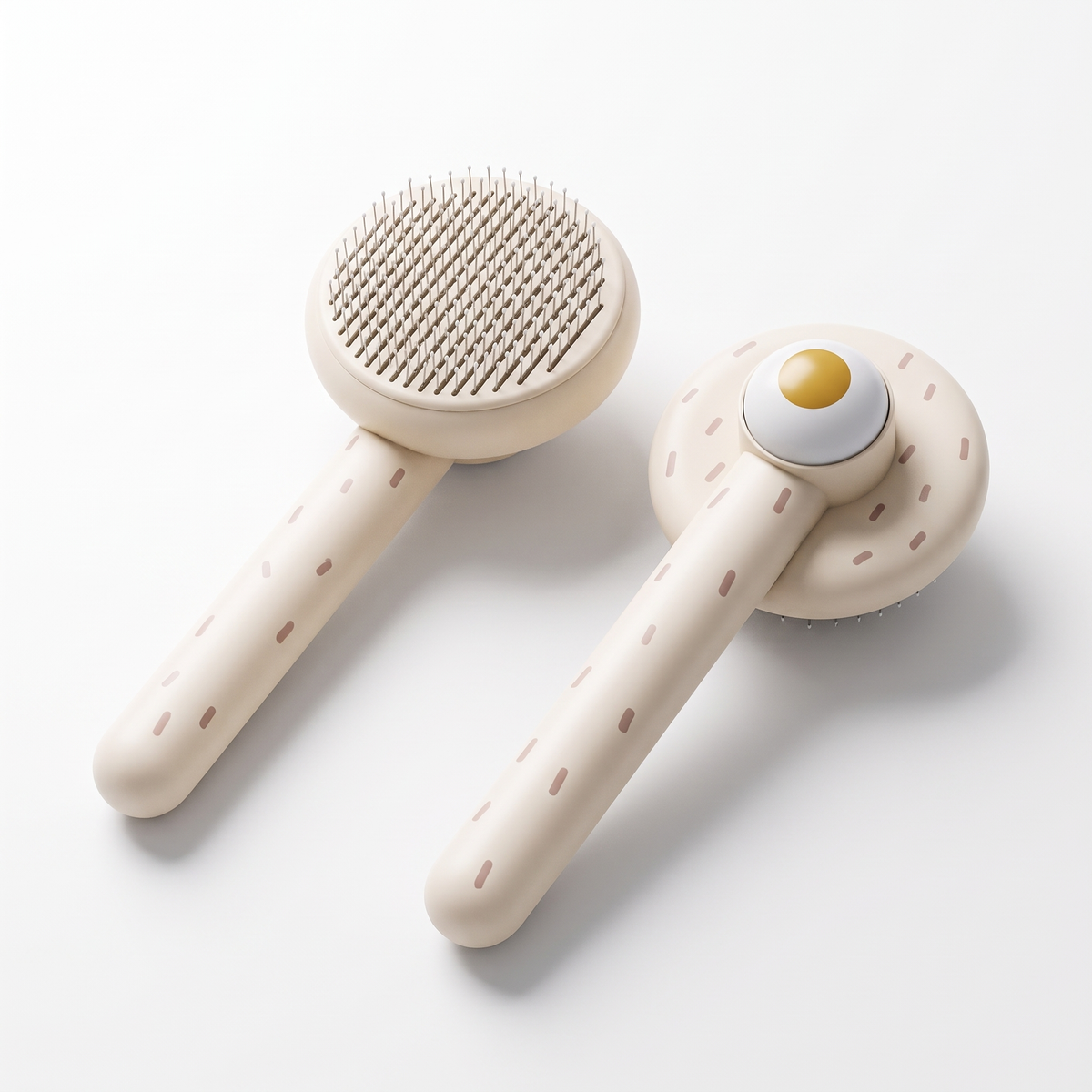 Self-Cleaning Cat Brush | One-Press Hair Release | Steel Bristles