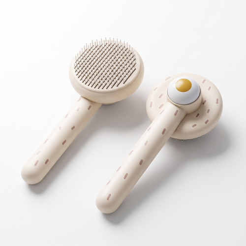 Self-Cleaning Cat Brush | One-Press Hair Release | Steel Bristles