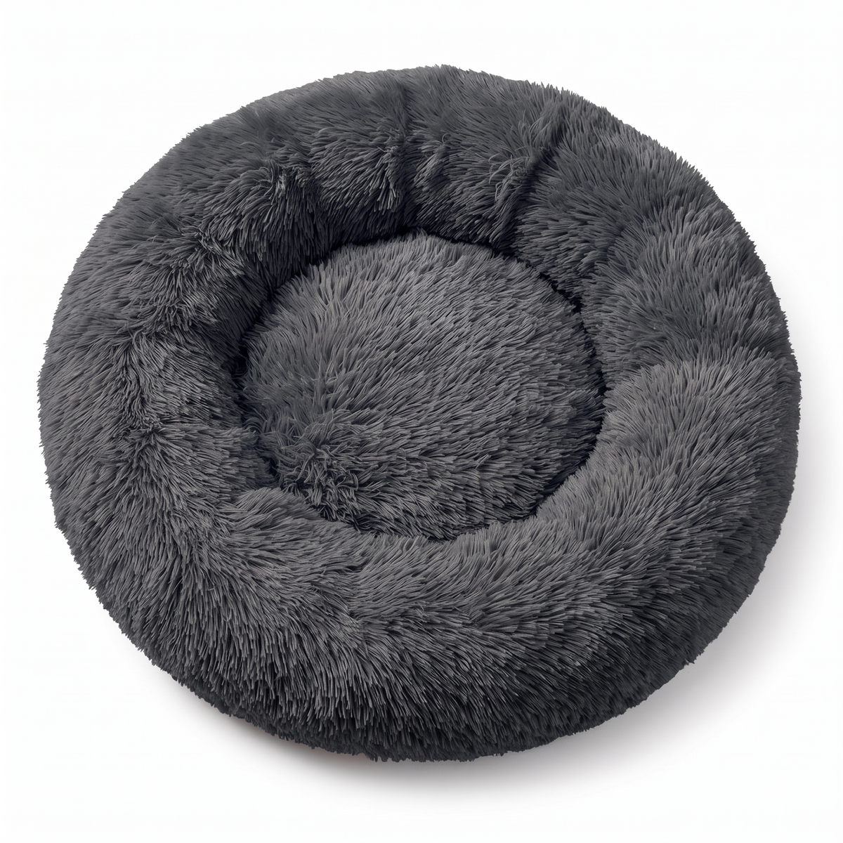 Donut Dog Bed with Raised Rim | Removable Washable Cover | S to XXL