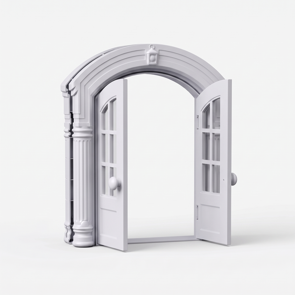 Cat Door for Doors and Walls | Arched Double Door Design | Lockable