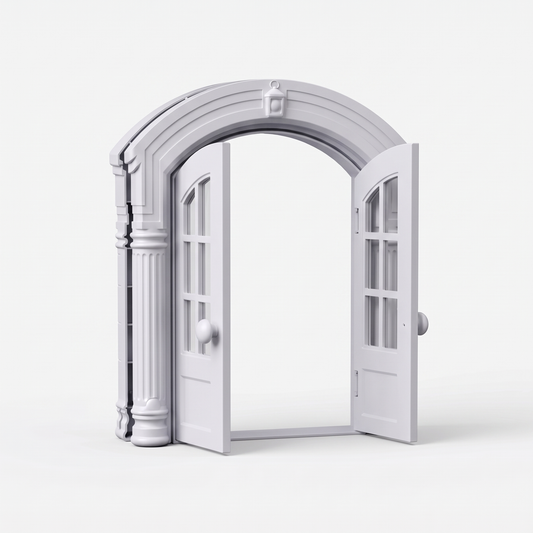 Cat Door for Doors and Walls | Arched Double Door Design | Lockable