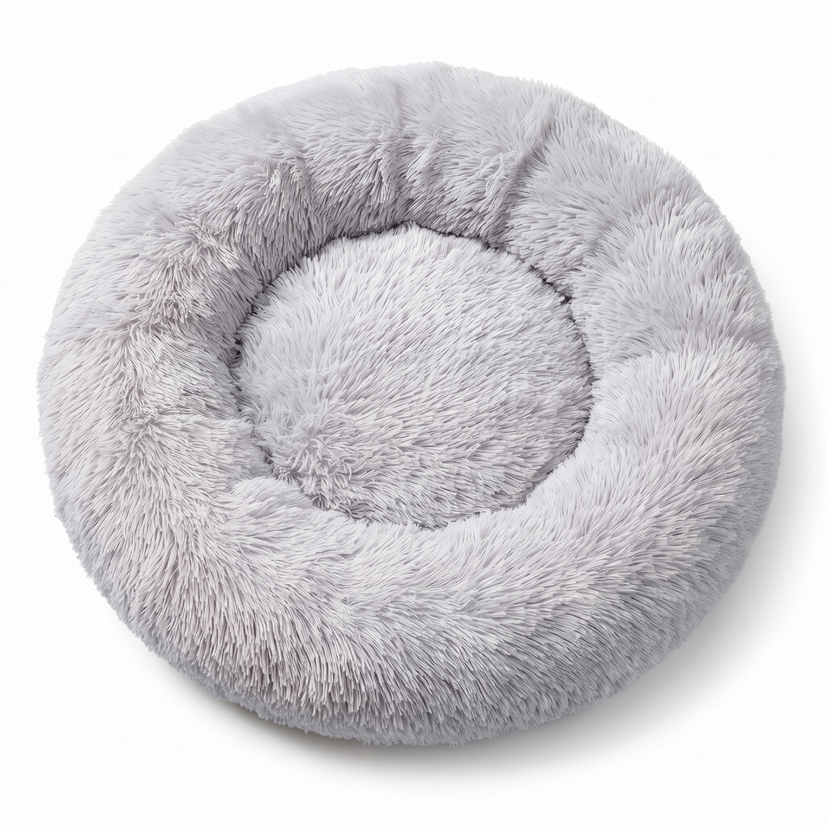 Donut Dog Bed with Raised Rim | Removable Washable Cover | S to XXL