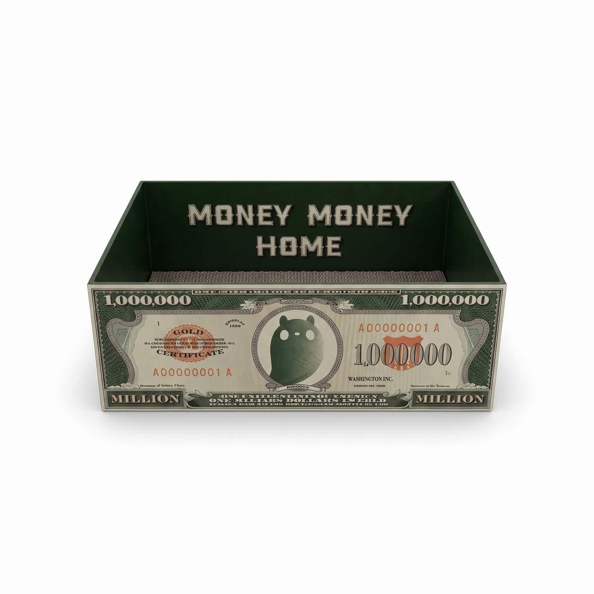 Catnip Cat Toy, Dollar Bill Pillow | Crinkle Paper | Box and Bed Options