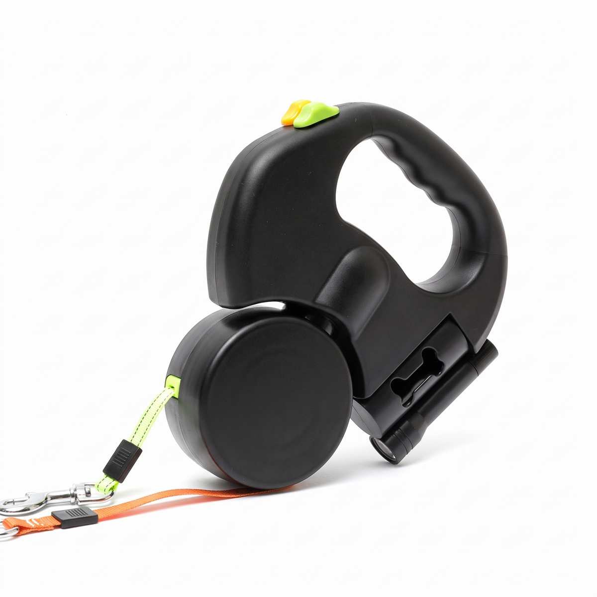Dual Retractable Dog Leash for Two Dogs | 360° Swivel | LED Light