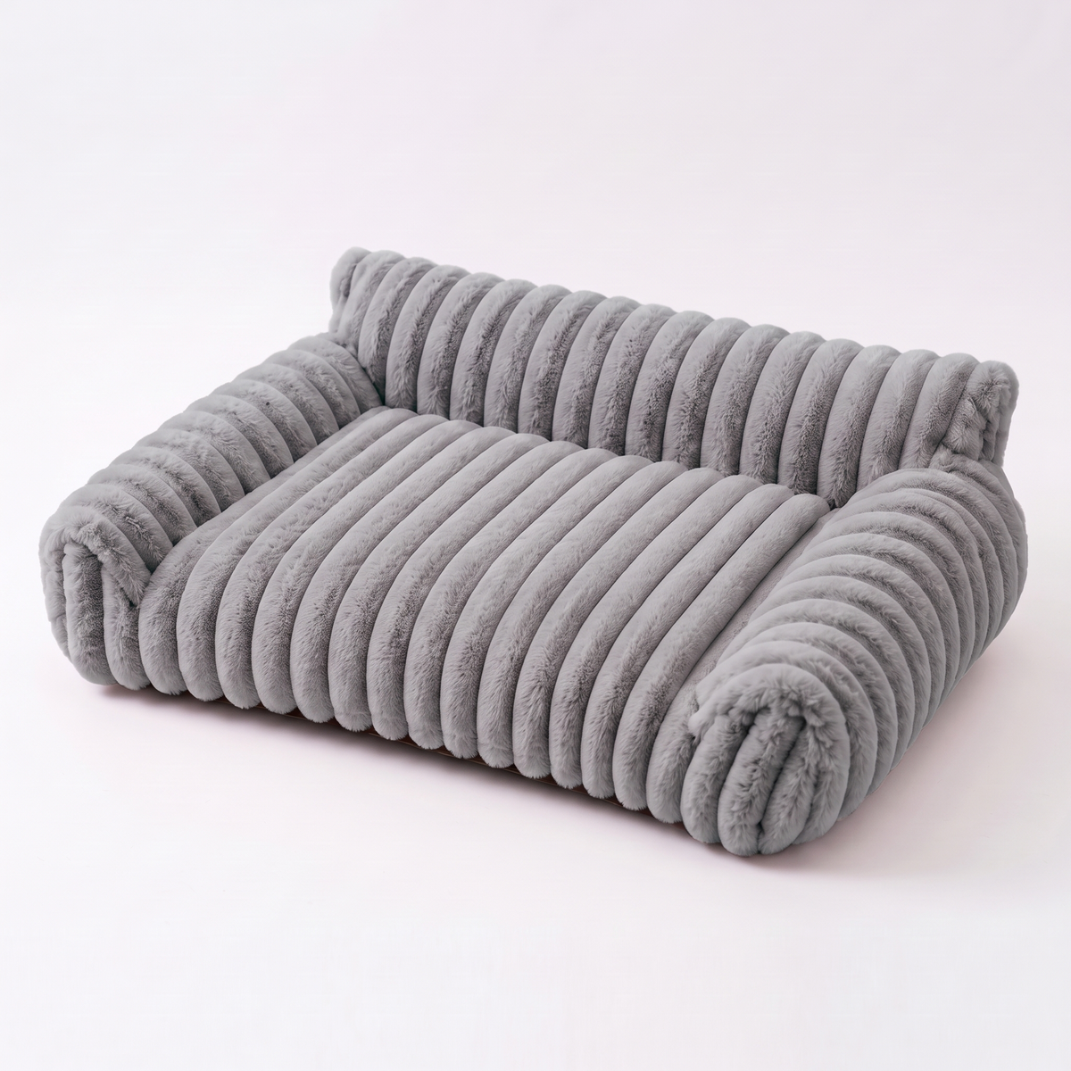 Plush Pet Sofa Bed with Bolsters | Washable Cover | S to L