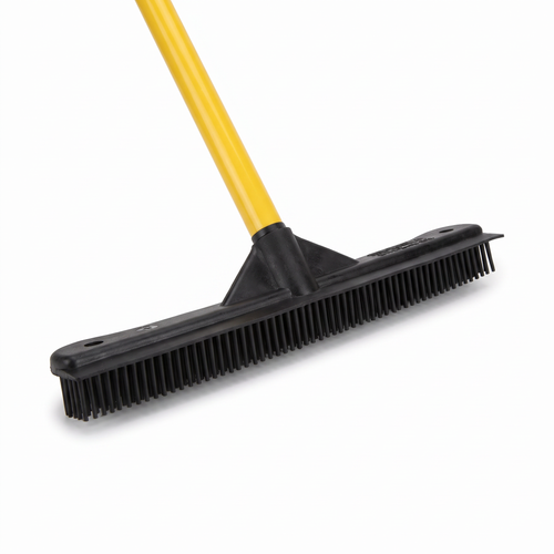 Pet Hair Removal Broom | Silicone Bristles for Carpet and Floors