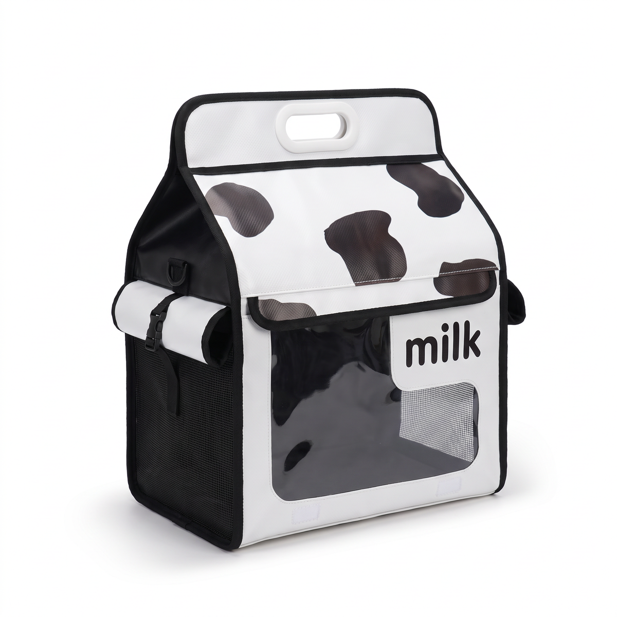 Cat Carrier Backpack, Milk Carton Design | Clear Front Panel, Backpack or Tote