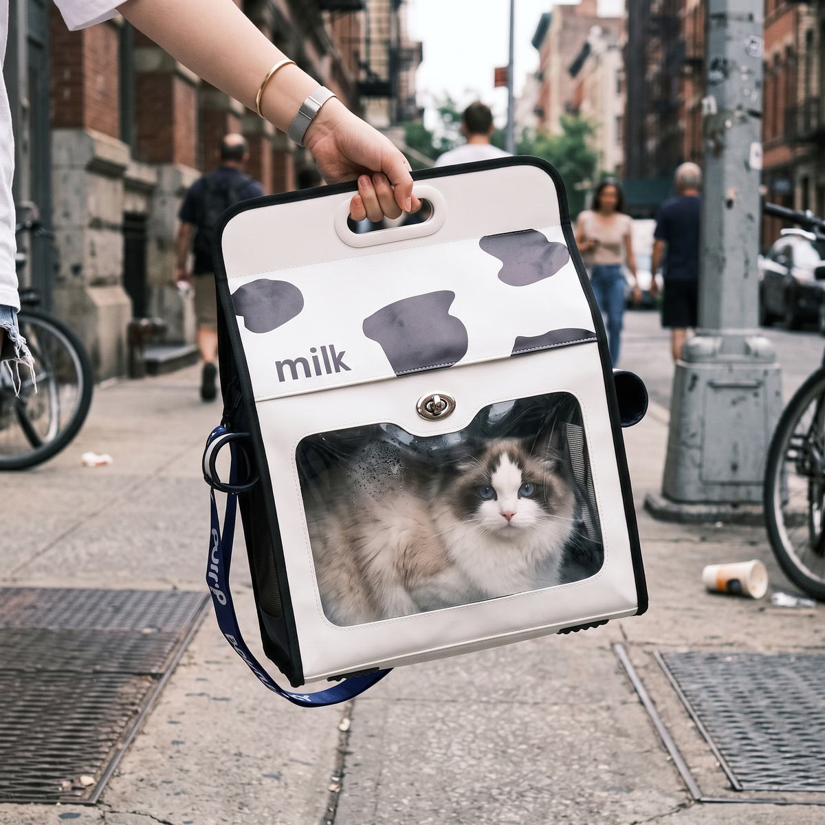Cat Carrier Backpack, Milk Carton Design | Clear Front Panel, Backpack or Tote
